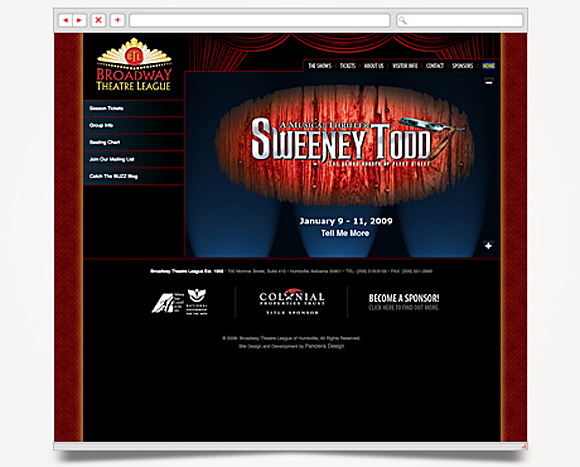 Web - Web Design - Broadway Theatre League - Website 1