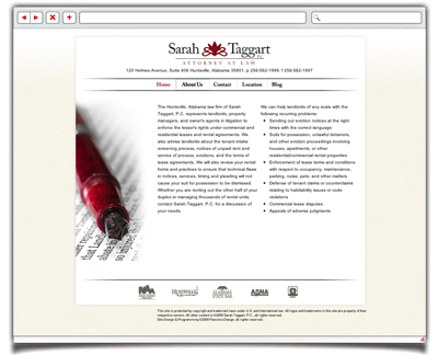 Web - Web Design - Sarah Taggart, Attorney - Website 1