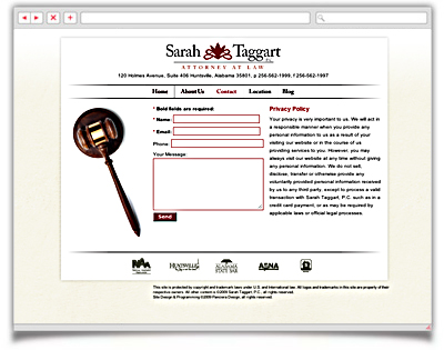 Web - Web Design - Sarah Taggart, Attorney - Website 2