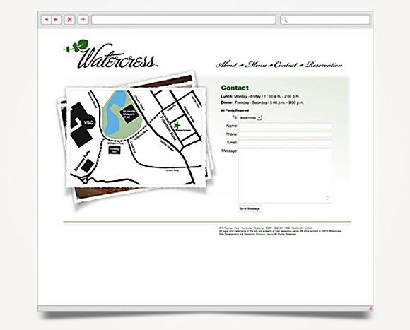 Web - Web Design - Watercress Restaurant - Website 4
