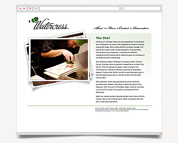 Web - Web Design - Watercress Restaurant - Website 5