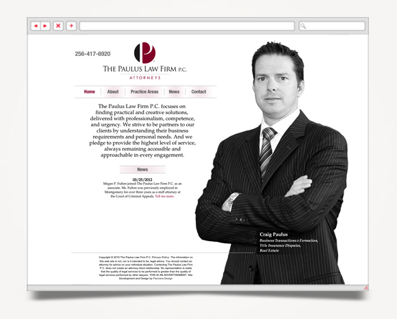 Web - Web Design - Paulus Law Firm - Website 1